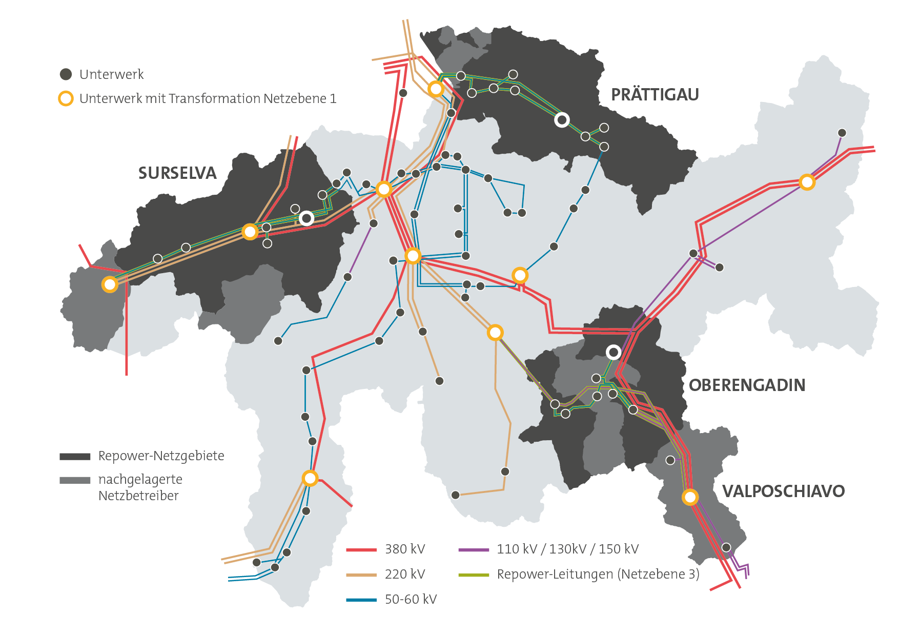 Gebiet Repower Grundversorgung Graubünden