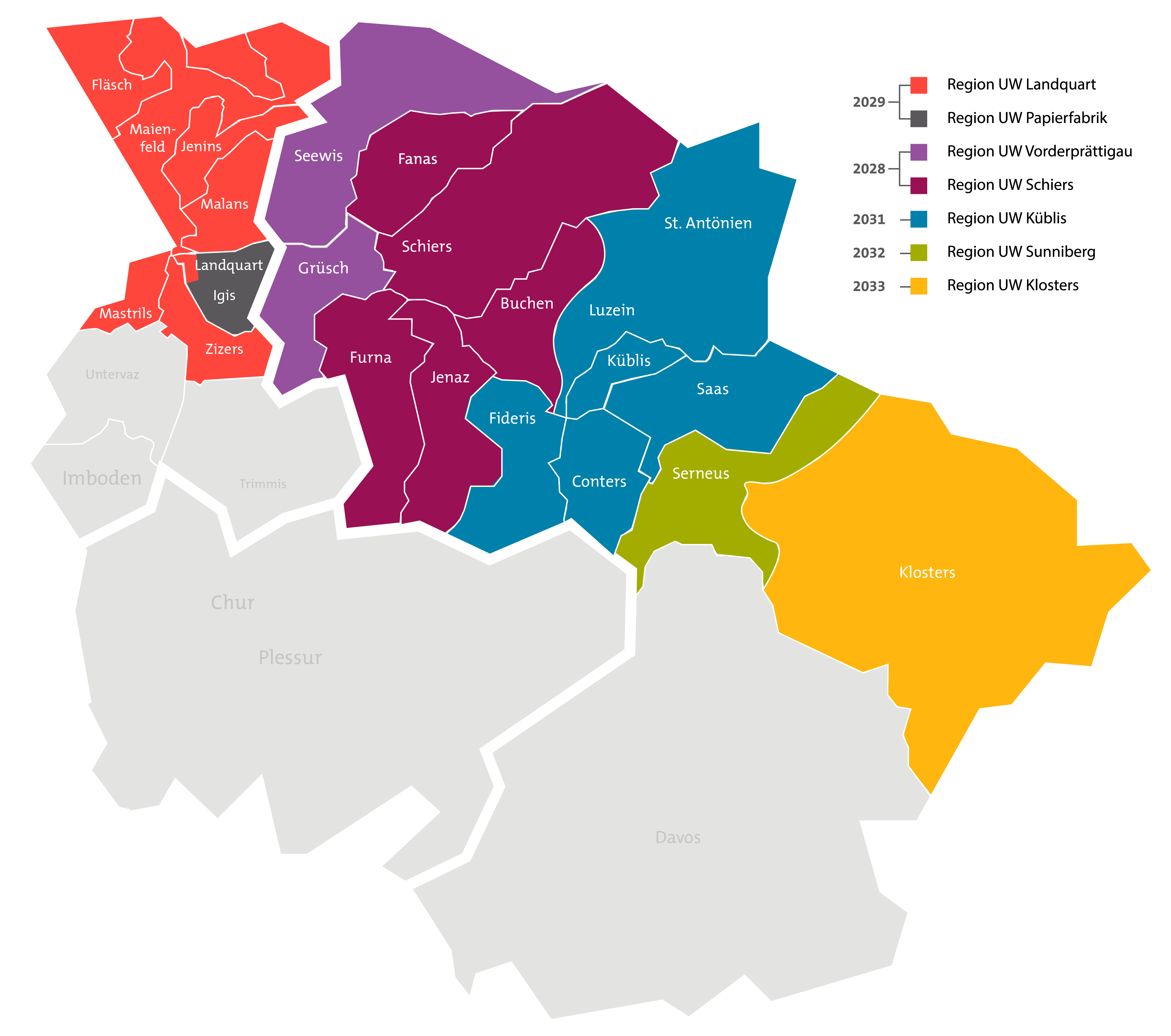 Grafik des Zeitplans der Spannungserhöhung